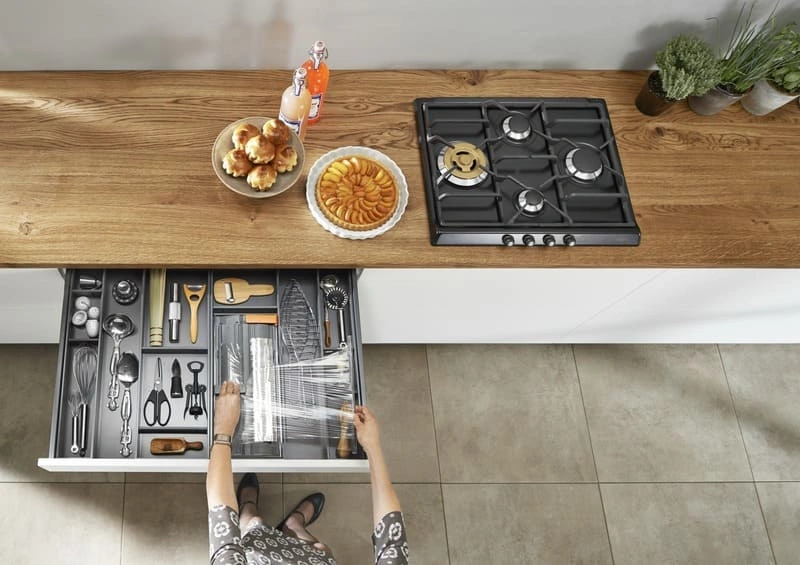 Nowoczesna organizacja szuflad kuchennych